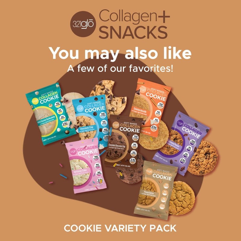 321glo Collagen Cookies | Soft Baked, High Protein Cookies |