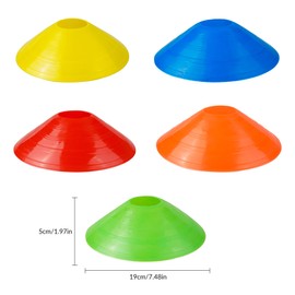 YSD MY Football Marking Cones Pack of 15 Cones Training Colourful Marking Discs Marking Cones