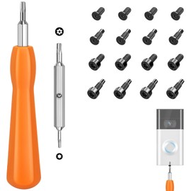 Poeland Doorbell Screwdriver Screwdriver Set with 16 Pieces T6 T15 Screws for Ring Video Doorbell Compatible with Video Doorbell 2, Pro and Elite (Orange)