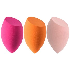 Juego de 3 esponjas de maquillaje de belleza para uso seco y húmedo – Esponja de mezcla de base para corrector, colorete en polvo, esponjas de batidora multicolor (3 unidades, multicolor A)