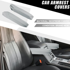 A ABSOPRO Car Armrest Covers Fold Down Armrest on Bucket Seats Decor Covers for Honda Odyssey 2000-2011 Neoprene Fabric Gray 1 Pair