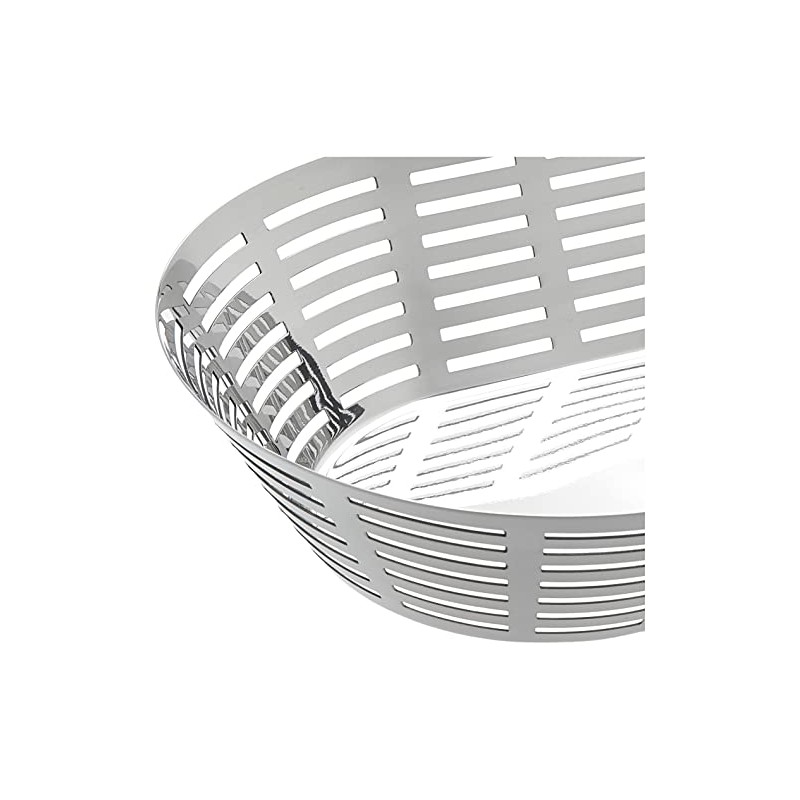 Braisogona Bella Stainless Steel Oval Basket, 21 x 31 cm,