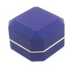 AVESON Luxury Ring Box, Square Velvet Wedding Ring Case Jewelry