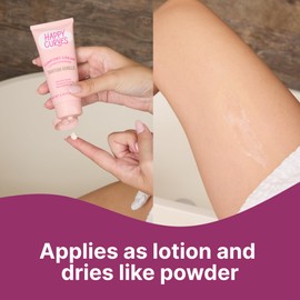 HAPPY CURVES Lotion to Powder Anti Chafing Odor Control Cream for Women: Aluminum-Free Cream for Private Parts, Under Breast, & Body 2.25 Fl Oz (1 Pack, Tropical Oasis)