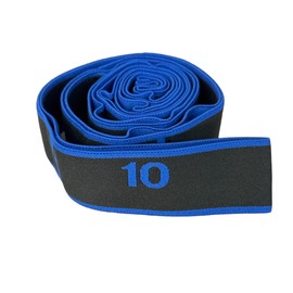 GIMIRO Segmented Resistance Band for Yoga, Pilates, Dance, Stretching, Rehabilitation, 10 Loops, Dark Blue