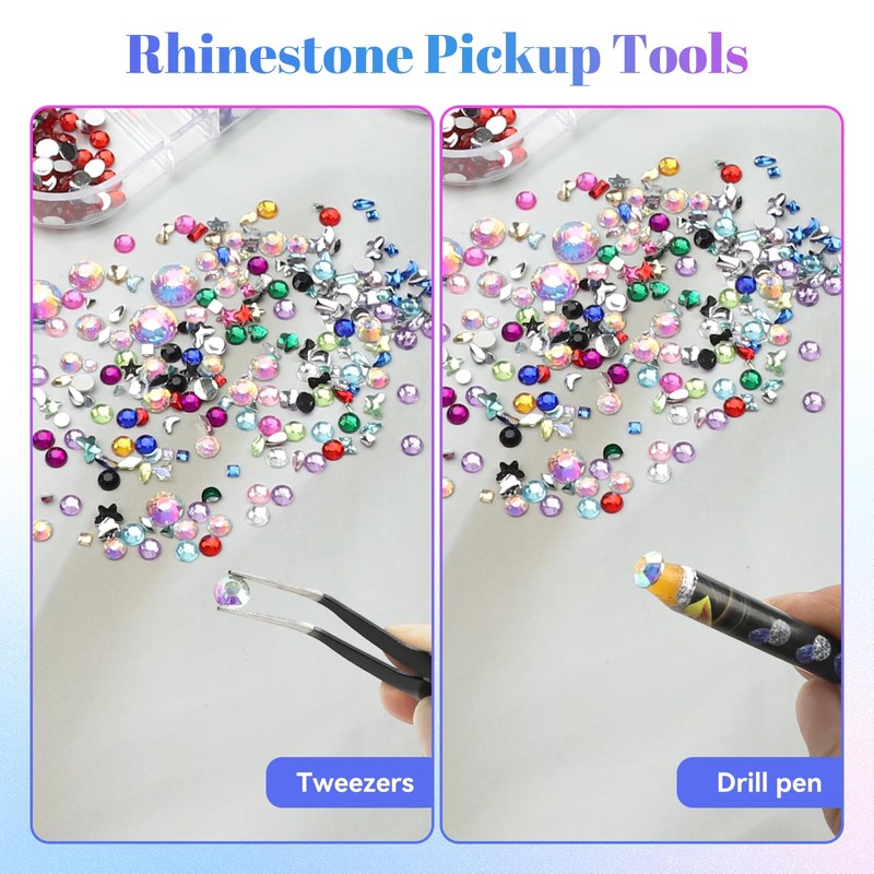 Molirex Rhinestones Flat Back Nail Gems Crystal Art Rhinestones Bedazzling