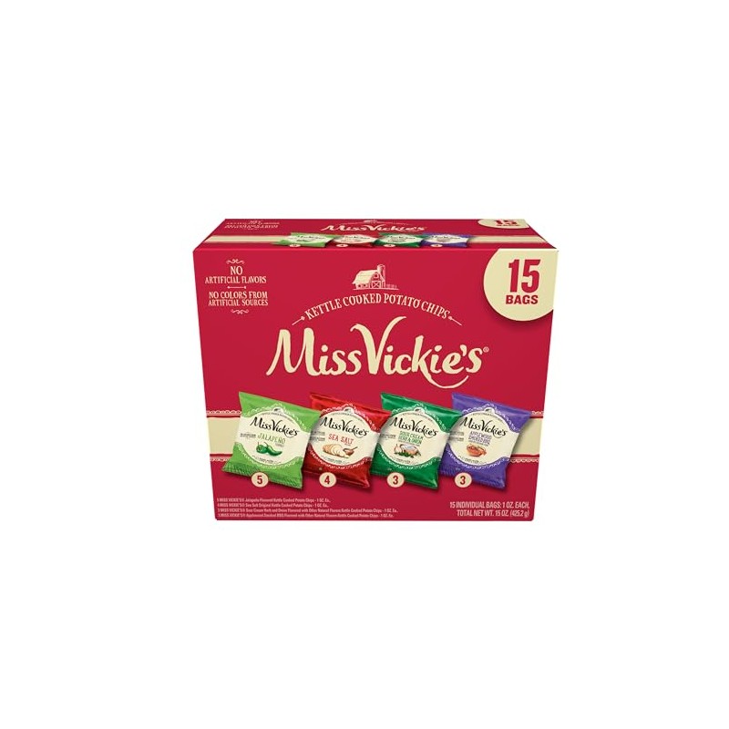 Miss Vickie’s, Variety Mix de Papas Crujientes Surtidas, 15 Bolsas