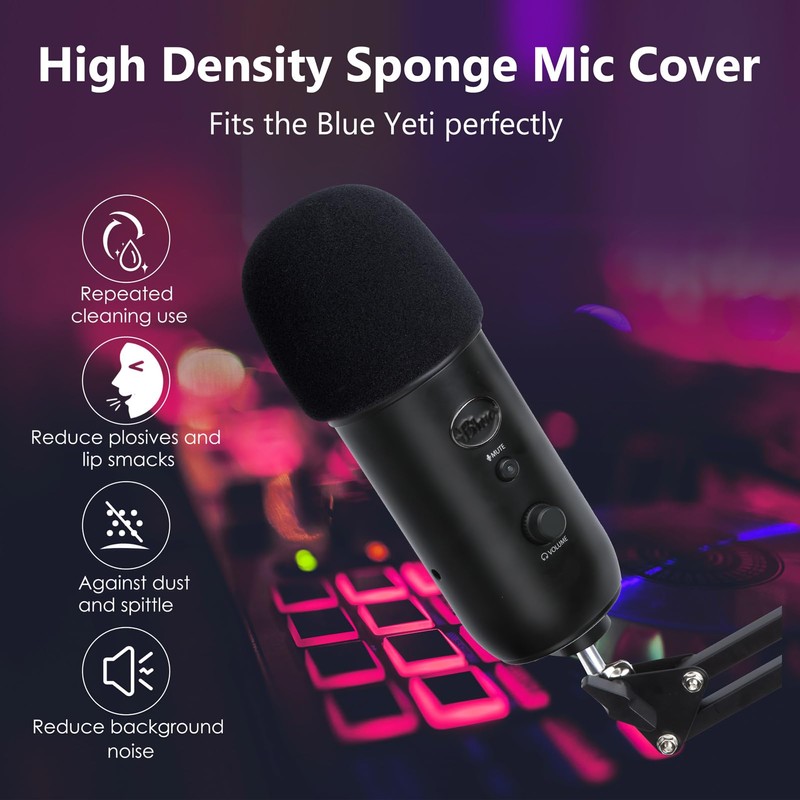 Blue Yeti Microphone Stand with Foam Cover - Suspension Boom