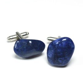 Custom Sodalite Stone Cufflinks - 1 Set