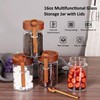 MOLADRI 18 oz/550 ml Glass Storage Canister with Airtight Wooden