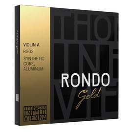 Thomastik -Infeld Rondo Gold RG02 Replacement Violin String | Aluminium Wound Synthetic Core Violin String for Professionals and Budding Violinists | Warm Sound and Focused Response |