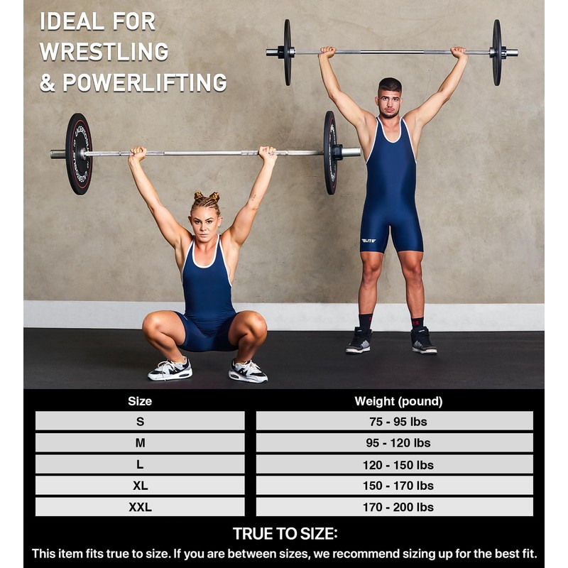 Elite Sports Men's Wrestling Singlets, Standard Singlet for Men Wrestling