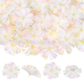 M METERXITY 100-Pack Artificial Flower Heads, Silk Fake Plum Blossom Head for Wedding/Garland/Hat/Shoes/Party Decoration, Faux Bulk Flower Petals [1.97 Inch, Colorful]