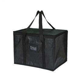 Food Delivery Bag,43 * 31 * 30CM Home Insulated Insulated Food Bag, Reusable Delivery Bags for Hot Food, Collapsible Food Delivery Backpack, Used for Restaurants, Takeaway, Insulated Bag(Black)