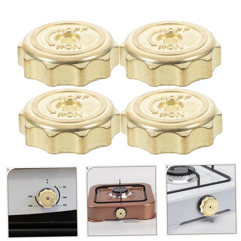 Operitacx 4pcs Gas Stove Control Knobs Replacement for Cooktop Durable