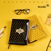 Mazeran Bee Shaped Combination Lock Journal, PU Leather Hard Cover