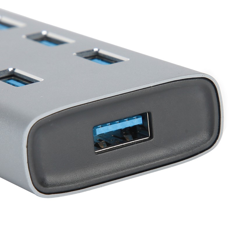USB 3.0 Hub 7 Ports 5gbps Adapter Portable Aluminium Alloy