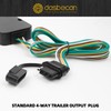 Dasbecan 56477 4-Pin Flat Trailer Wiring Harness Kit Compatible with