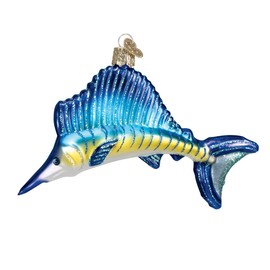 Old World Christmas Sailfish Glass Blown Ornament