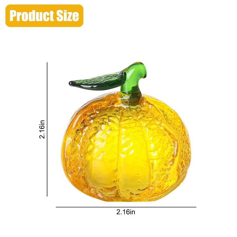 Crystal Orange Figurines statue Ornament Artificial Fruit statue Ornament Tabletop
