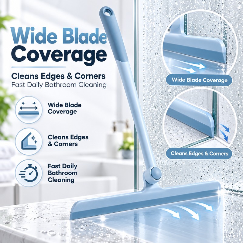 360° Rotating Shower Squeegee for Glass Doors & Mirrors –