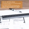 Architectural Scale Ruler for Blueprint, 12'' Metric Metal Engineers Triangle