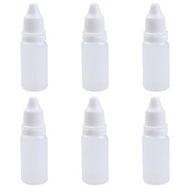 LuenHego 6PCS 15ml Squeeze Bottles Small Plastic Squeezable Dropper Bottles with Lids and White Caps, Empty Dispensing Bottles for Liquid Essential Oil Paint
