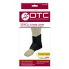 OTC Ankle Stabilizer Brace with Criss-Cross Lace-Up Adjustable Support, Black,