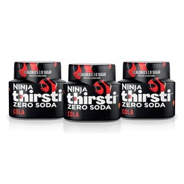 Ninja Ninja Thirsti Flavored Water Drops, ZERO SODA Cola, Classic Soda Flavors, Sparkling or Still, Zero Calories, Zero Sugar, Makes 17, 12oz drinks, 3 Pack, WCFCOLAAM