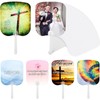 Framendino, 15 Pack Sublimation Fan Blanks Plastic Handheld Fans Double