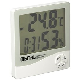 Empex TD-8130 Weather Meter, Thermometer, Hygrometer, Decadigi V, Dual Standing, White