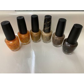OPI, O.P.I. OPI Nail Polish Lot Set of 6 Neutral & Gold Shades Full Size NEW Some Disc  HTF