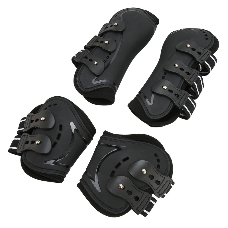 Horse Front Hind Leg Boots Shock Absorption Breathable Open Front