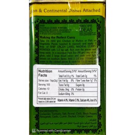 Ship Madras Curry Powder Green Label 2 Tins of The Original Ship Madras Curry Powder Green Label Total 1000g - 35oz