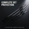 Black Car Door Side Body Guards, 4PCS Body Side Trim