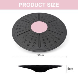 MeYuxg Balance Board, Wobble Board, Physiotherapy, Diameter 30 cm, with Non-Slip Base, Balance Trainer for Adults and Children, for Yoga, Gym, Trainer to Improve Balance (Pink)