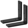 eoere 2 PCS 7-3/8" Heavy Duty Steel Corner Brace Black