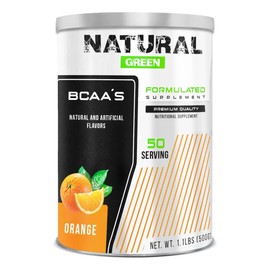Bcaas Aminoácidos Natural Green 500g 50 Servicios Sabores