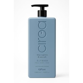 Ciroa, 3 in 1 Wash, Blue Cypress & Sea Salt, Face-Body-Hair, 33.8 fl oz, 1,000ml Pack of One