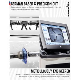 BLAZERBUCK Anti-salt Polarized Replacement Lenses for Oakley Gascan OO9014 - Fire Red & Midnight Blue