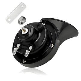 KVAEY 300DB Super Loud Train Horn, 12V Waterproof Air Horns Replacement Kit, High Low Tone Car Air Electric Snail Double Horn, Universal Vehicle Air Horn Replacement for Car Truck Boat (Black)