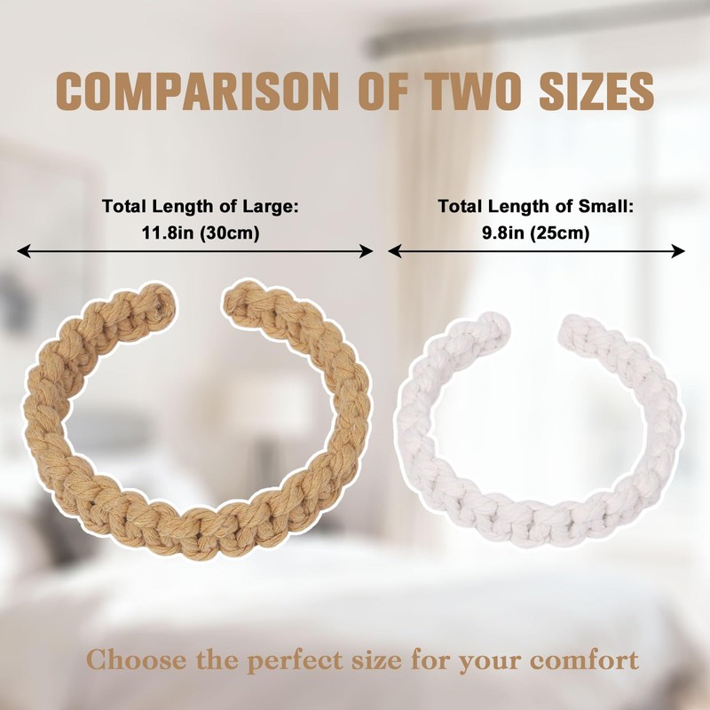 Pretty Jolly 2 Pack Natural Cotton Rope Curtain Tiebacks Farmhouse
