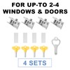 Sliding Window Locks - Horizontal & Up/Down, Adjustable Aluminum, 4