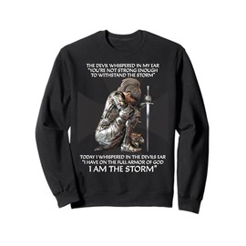 I Am The Storm Faith Verse Christian Cross Religious Graphic Sweatshirt