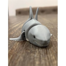 3D Printed - Articulating Flexi Great White Shark - High Quality Fine Print - Beautiful Display Piece for Any Decor!