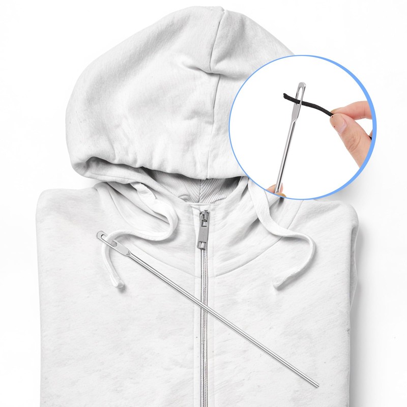 Drawstring Threader Tool, Simple Needle Threader Easy Large Hoodie String