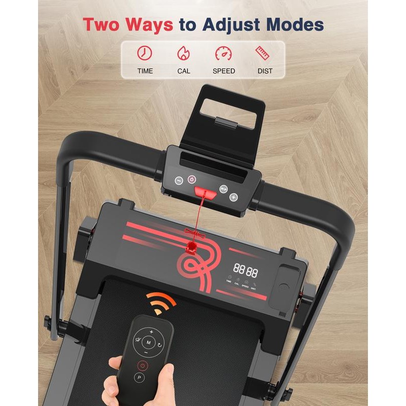 REDLIRO Walking Pad Treadmill with Incline - 2 in 1