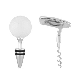 Outset Golfer’s Corkscrew Wine Opener and Bottle Stopper Set
