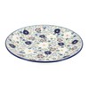 Blue Rose Polish Pottery - Gray Carnival Dinner Plate -
