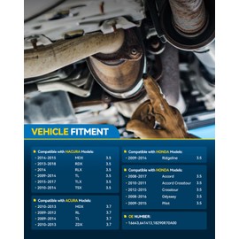 PHILTOP Catalytic Converter Compatible with Honda, Acura 2008-2016 Odyssey/Pilot/Accord/TLX/Crosstour/Accord Crosstour/RDX 3.5L MDX/TL/RL/RLX/ZDX/Ridgeline Catalytic Converter for 16643(EPA Compliant)
